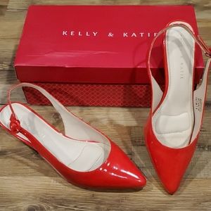 COPY - Red Retro Kitten Heels 7.5